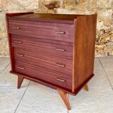 Vintage chest of drawers with 4 drawers, splayed legs circa 1960s