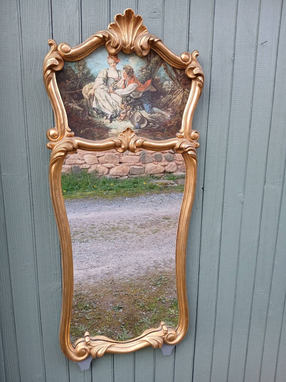 Antique trumeau mirror