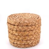 Cylindrical stool in woven fiber, 1970s