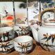 Asian set of a teapot and its cups