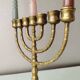 Vintage brass candle holder, 1970