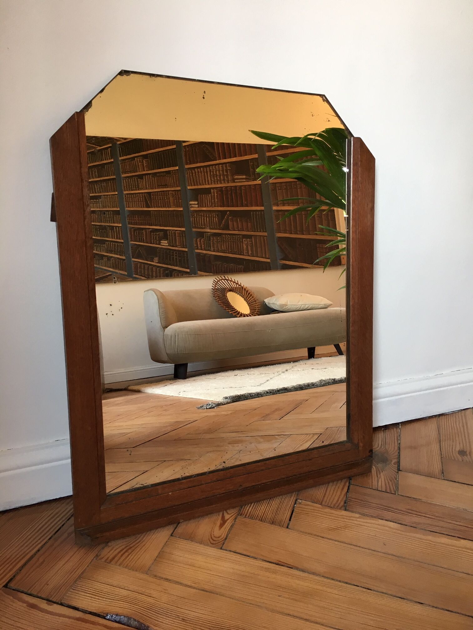 Bevelled mirror 30s - 71 x 58
