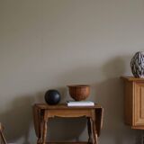 Danish mid-century folding side table in oak, Henning Kjærnulf, 1960s.