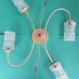 Large vintage gold four-light wall sconce