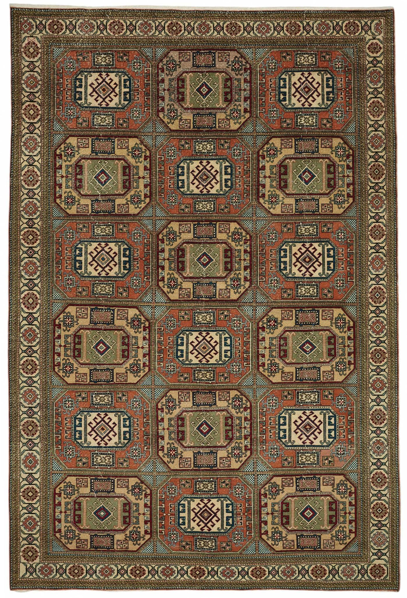 Tapis vintage en laine turque Kayseri 195 cm x 295 cm