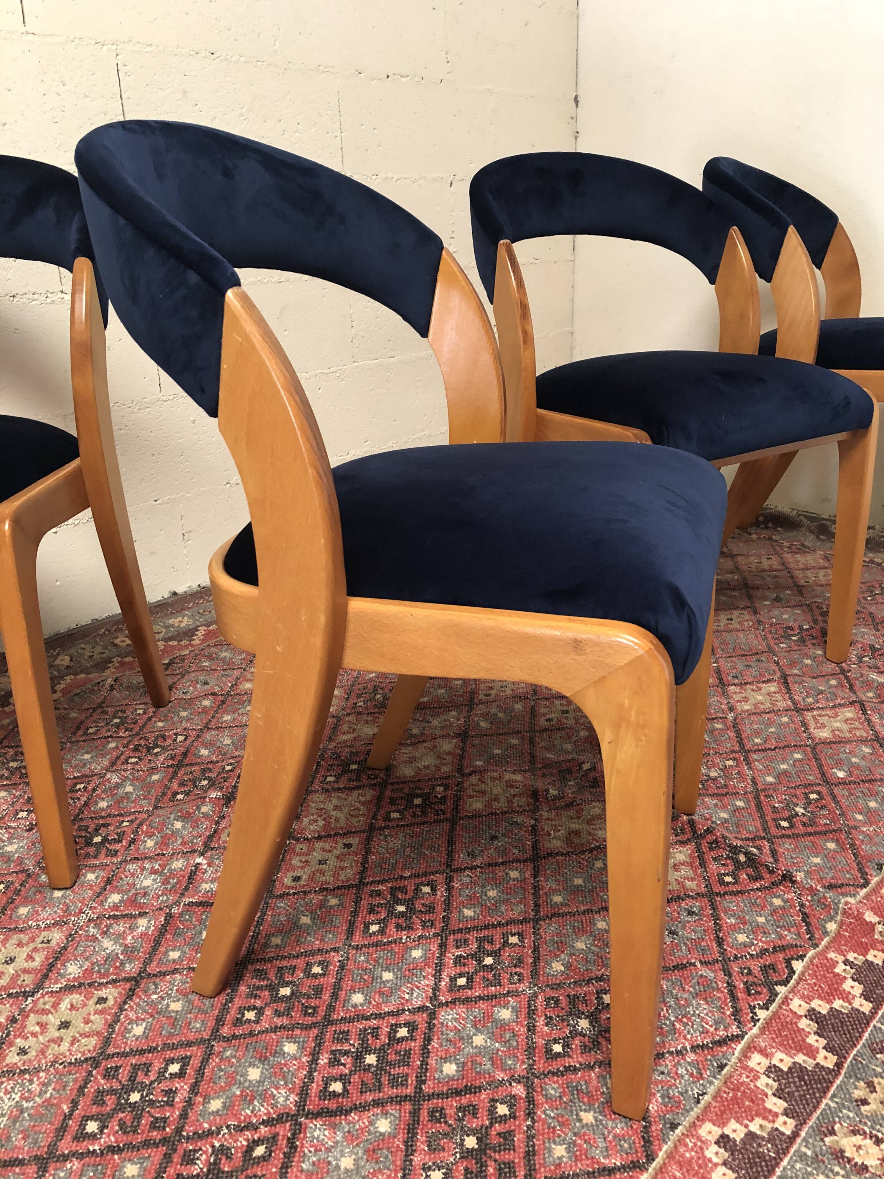 Set of 4 chairs Baumann model "gondola"
