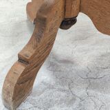 Guéridon en chêne, table d'appoint 19e