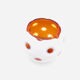 Monumental Vase IVV Italy – Art Glass Opaline & Amber – 4.2kg – 24cm