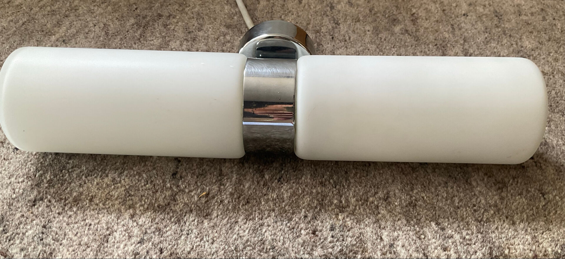 Wall light design in opaline and chrome metal