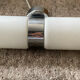 Wall light design in opaline and chrome metal