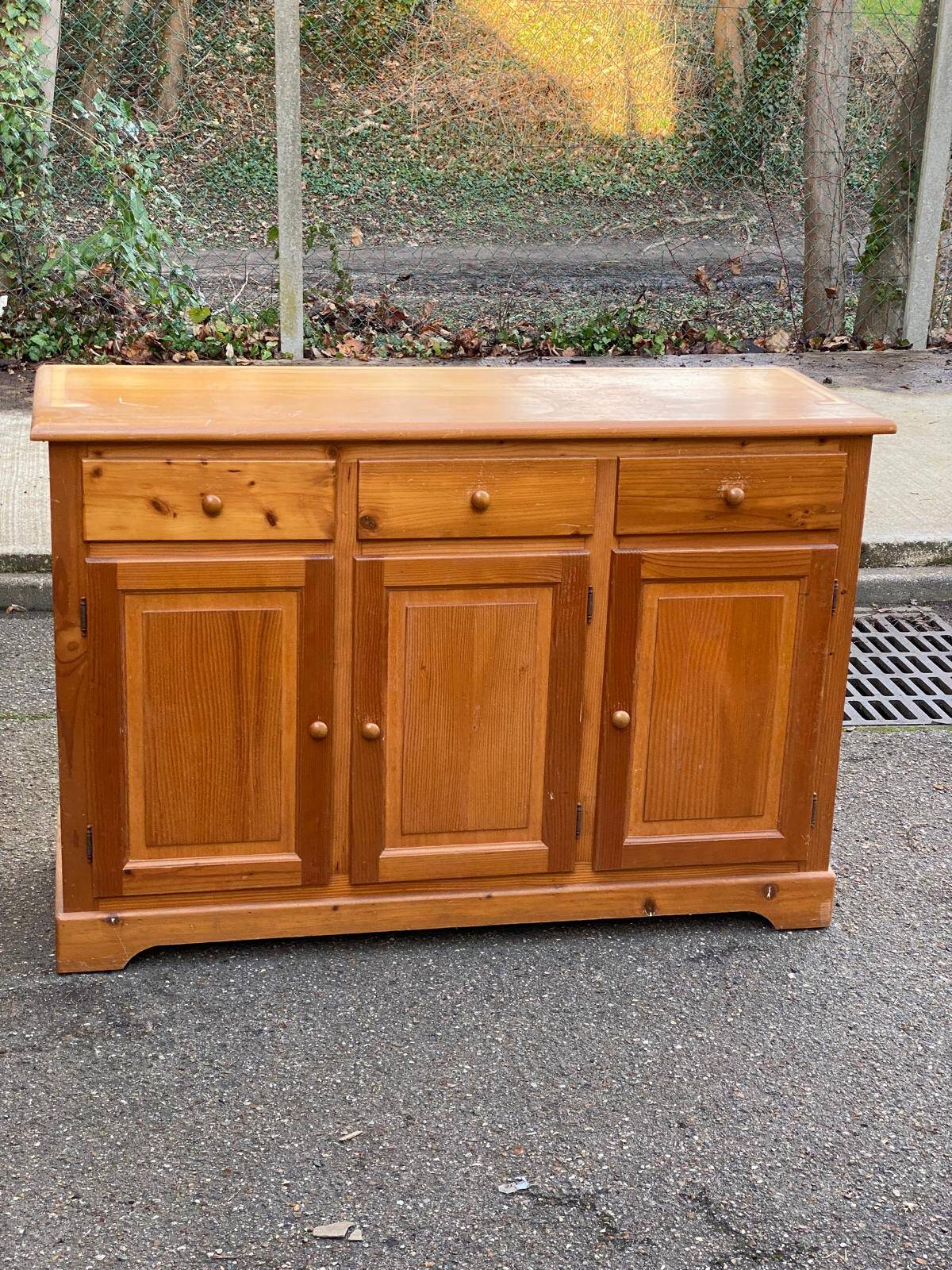 Scandinavian wardrobe in solid pine from the 1980s.