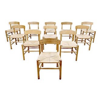 Vintage design oak dining chairs J39 Børge Mogensen