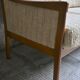 Canapé 3 places design scandinave Mid-Century en teck et tissu