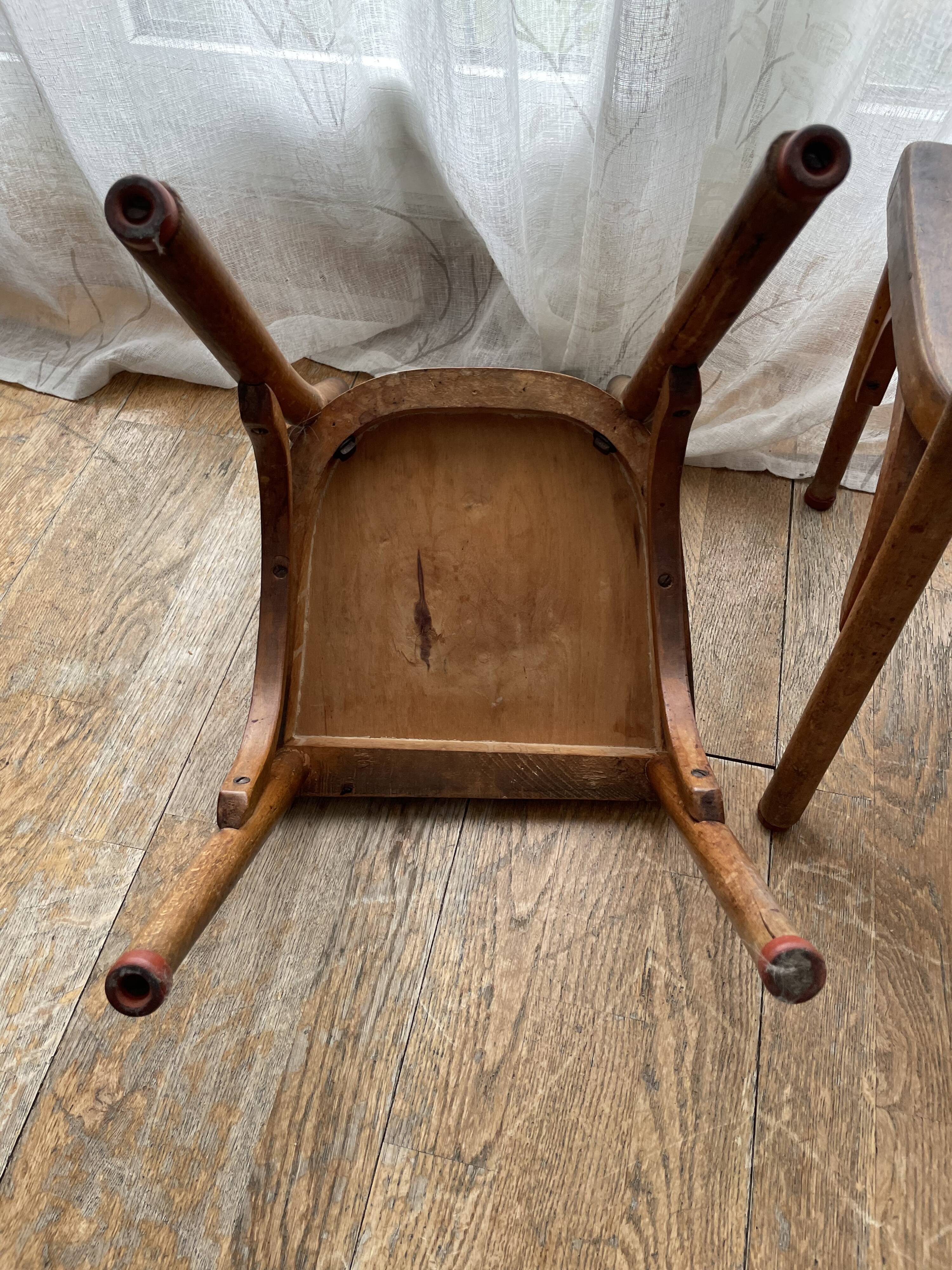 Duo of children's bistro chairs