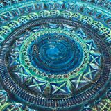 Large Rimini Blue bowl from the mid-century by Aldo Londi for Bitossi.