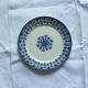 Set of 6 flat plates iron earth Badonviller model Oriental blue old earthenware
