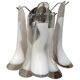 White and transparent “selle” murano glass wall sconces