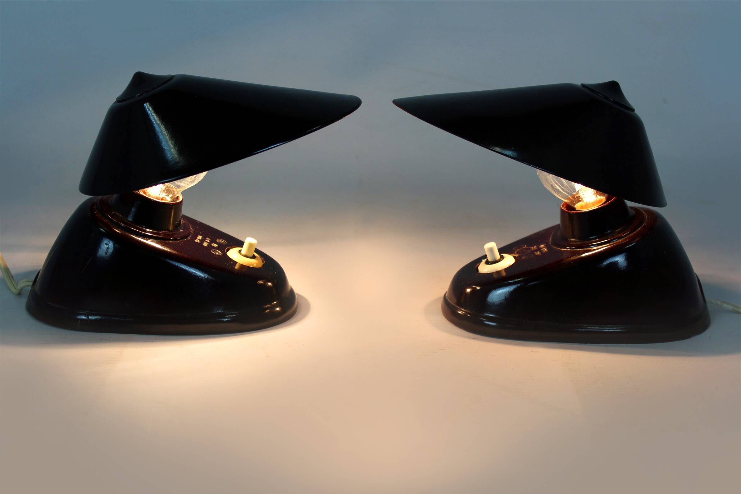 Bauhaus Bakelite Table Lamps from Esc, 1940s, Set of 2