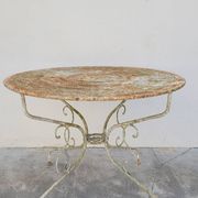 Round Wrought Iron Garden Table 1900s