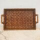 Woven rattan tray