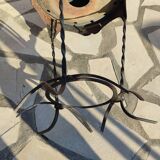 Side table in painted and enamelled tole