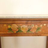 Wooden and marble console table