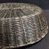 20th century braided silver metal bread basket