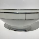 Salad bowl Art Deco porcelain silver net