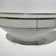 Salad bowl Art Deco porcelain silver net
