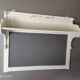 Old white and taupe “Market Day” oak shelf