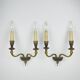Vintage bronze wall lamps, Italy, 1950s, set of 2