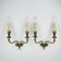 Vintage bronze wall lamps, Italy, 1950s, set of 2