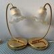 Paire de lampes Fleur vintage 80’