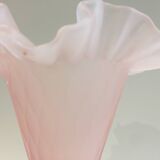 Old Corolle Vase in Pink Frosted Glass Vintage Italian Work Murano Empoli ??