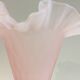 Ancien Vase Corolle en Verre Givré Rose Travail Italien Vintage Murano Empoli ??