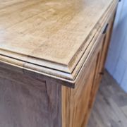 Old solid wood sideboard 2 doors and 2 drawers renovated