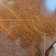 1960s mahogany burl nightstands with glass tops
