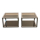 Italian Side Tables - Mid-Century Chrome/Smoked Glass, 1970s