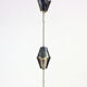 Midcentury ceiling pull down light in white opaine & brass, Czechoslovakia 1960s
