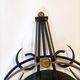 Jaz clock in black metal and golden brass, model Cabic 1967/1968