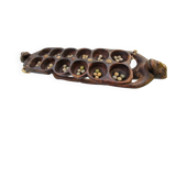 Large vintage Awale Oware game hand carved wood Nigeria 1980s