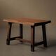 Desk, solid oak side table – France, circa 1970