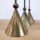Set of three bronze candlesticks by Christian de Beaumont from the 1980s.