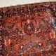 Handmade antique Persian Sarouk rug 3.4' x 5.3' (103cm x 161cm) 1920s - 1B697