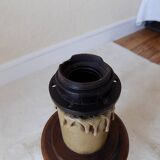 lampe de sol vintage pied en bois tourné