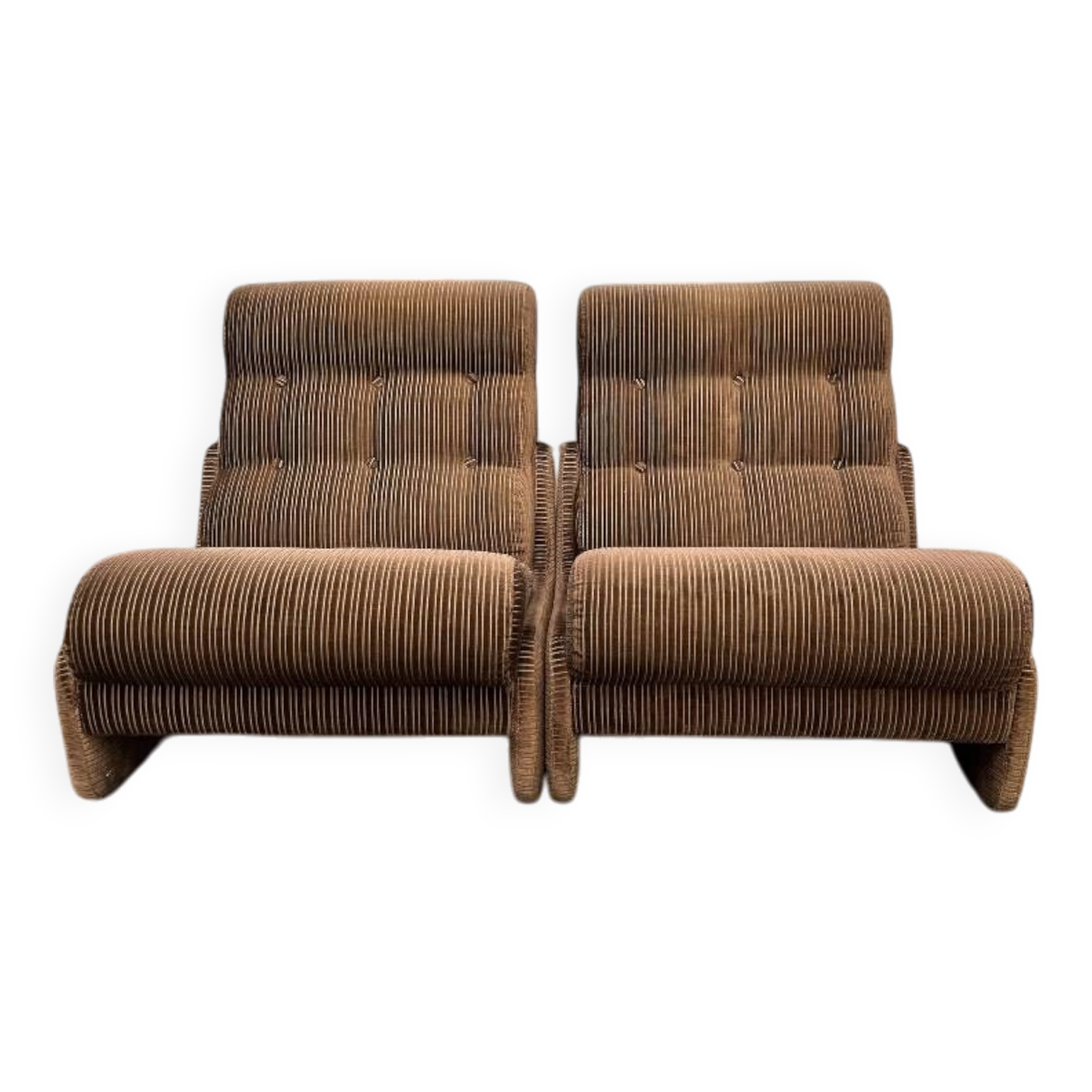 Vintage Two-Seater/Retro Modular Armchairs Armchairs
