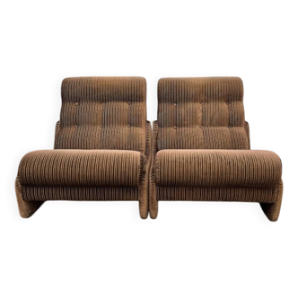 Fauteuils modulaires vintage à deux places/rétro Fauteuils