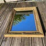 Beveled gold mirror
