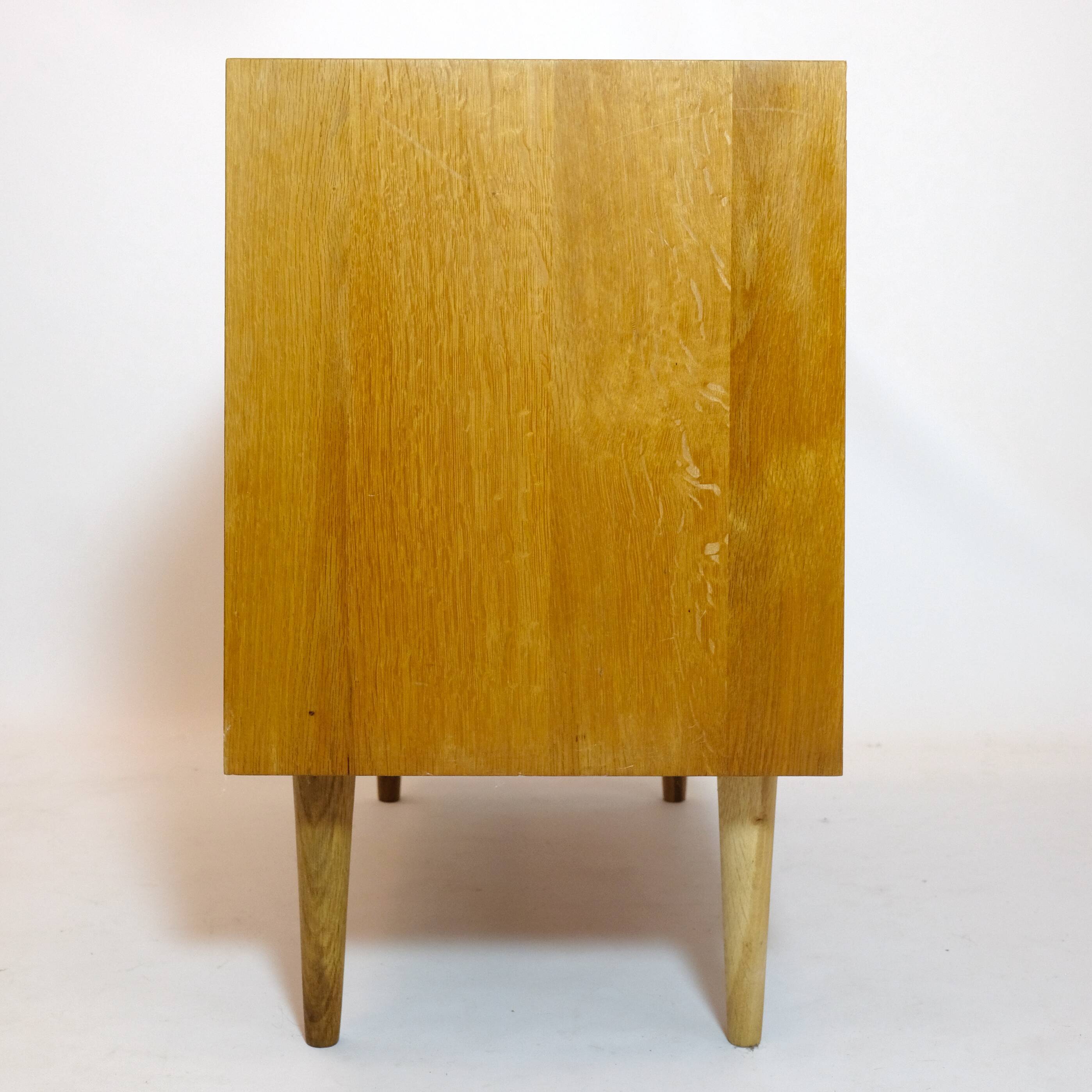 Scandinavian chest of drawers in light wood, 1970s.