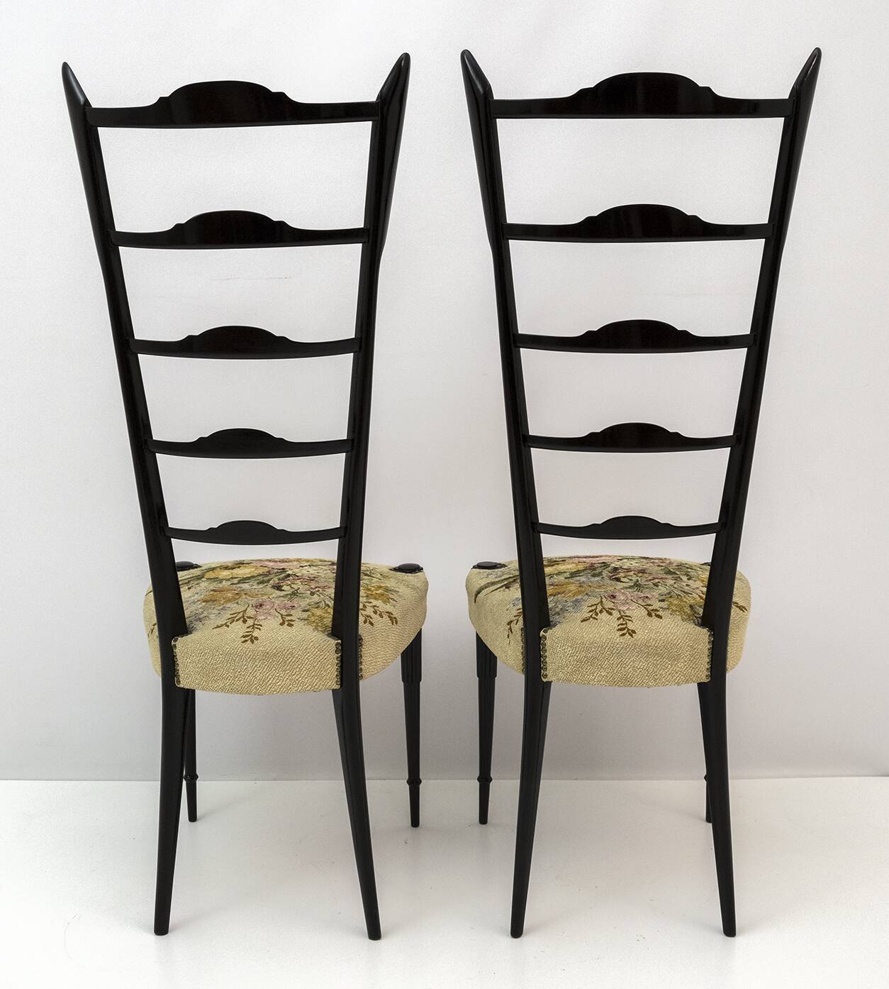 Pair of Chiavari Mid-Century Modern Italian High Back Chair